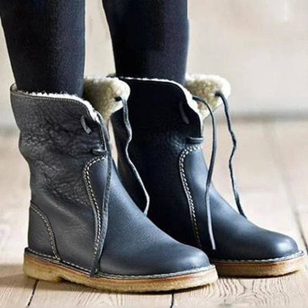 🔥 Letzter Tag – 50 % Rabatt – Wasserdichte orthopädische Leder-Schneestiefel mit Wollfutter