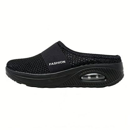 BQODQO® Luftpolster Slip-on Walking Schuhe mit Fußgewölbeunterstützung, für Damen