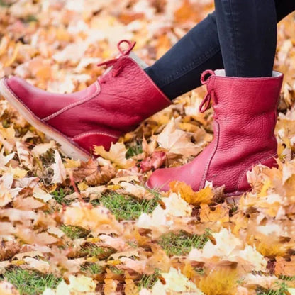 🔥 Letzter Tag – 50 % Rabatt – Wasserdichte orthopädische Leder-Schneestiefel mit Wollfutter