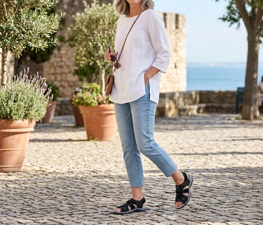 🔥 LETZTER TAG – 80 % RABATT ✨ Verstellbare orthopädische Diabetiker-Sandalen bei Fußdeformitäten, mit Fußgewölbeunterstützung und ganztägigem Komfort