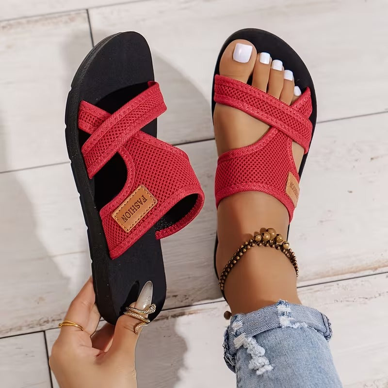 ❤️ Nur heute: 49 % RABATT ❤️ Sportliche Damen-Sandalen mit Fußgewölbestütze, atmungsaktivem Mesh und weicher Polsterung – bequem für drinnen & draußen.