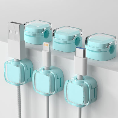📢 Magnetischer Kabel-Organizer-Halter – 6er-Pack wandmontierte Kabelclips – Kabelmanagement-Clip für Schreibtisch & Desktop – Ordnungssystem für Büro und Zuhause