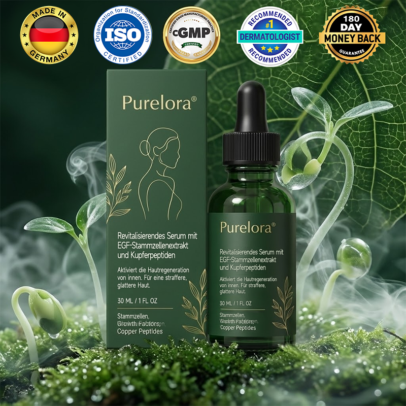 Purelora® Stammzellen-abgeleitetes EGF & Kupferpeptid-Aktivierungsserum (Aktiviert die Hauterneuerung von innen heraus für eine straffere, glattere Haut)（副本）