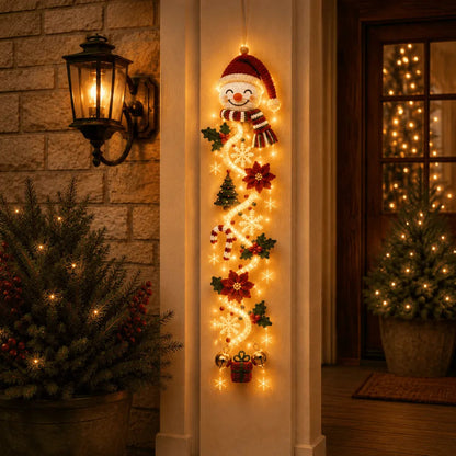 ⏳ Last Day 49% OFF – 🎄 Glowing Christmas Door Hanger | 6 Festive Light Designs✨